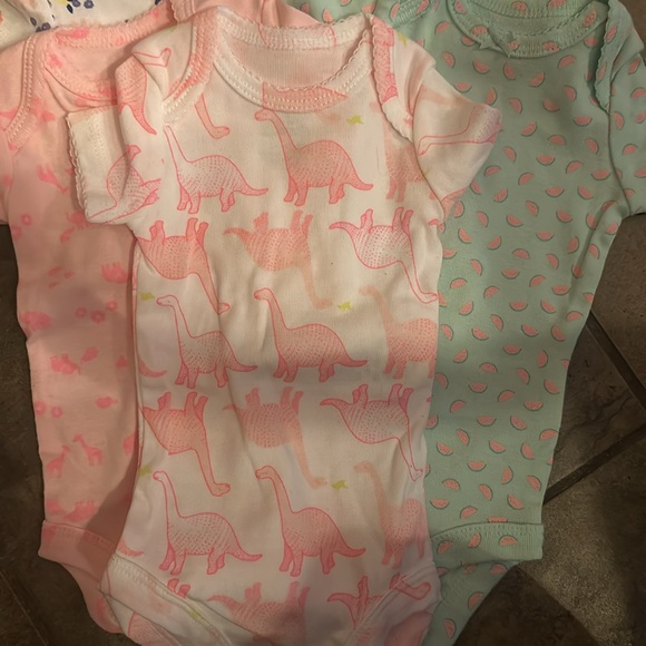 Carters Newborn baby onesies(5), free book or Aden and Anais blanket w/purchase - Picture 7 of 9